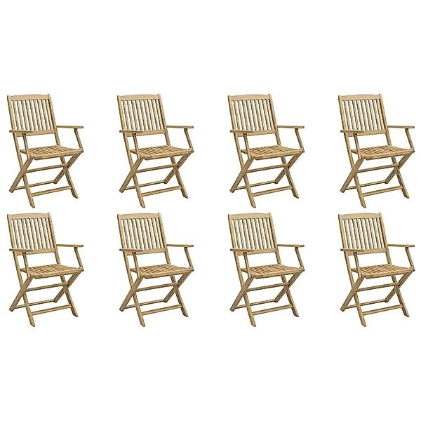 vidaXL Gartenstühle 8 Stk Klappbar 54,5x58x90 cm Massivholz Akazie 3214231 günstig online kaufen