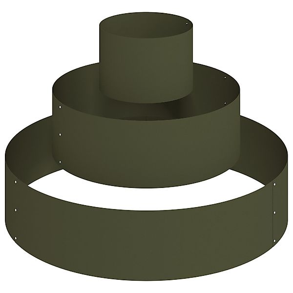 vidaXL Blumentopf Metallpflanzgefäß Stahl/olivgrün Ø 90 günstig online kaufen