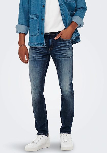 Only & Sons Herren Jeans ONSWEFT 3251 - Straight Fit - Blau - Blue Denim günstig online kaufen