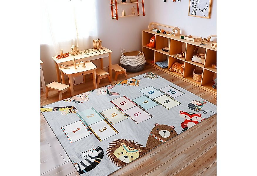 Carpettex Kinderteppich Himmel und Hölle, Rechteckig, Höhe: 7 mm, Teppich K günstig online kaufen