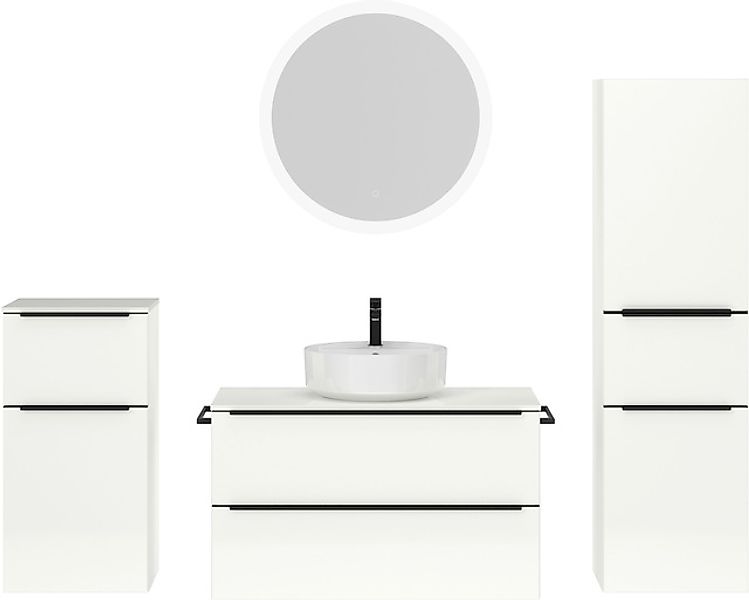 nobilia® Badmöbel-Set »Alvene« vormontiert, mit Soft-Close, 4 Stk. tlg. Hoc günstig online kaufen