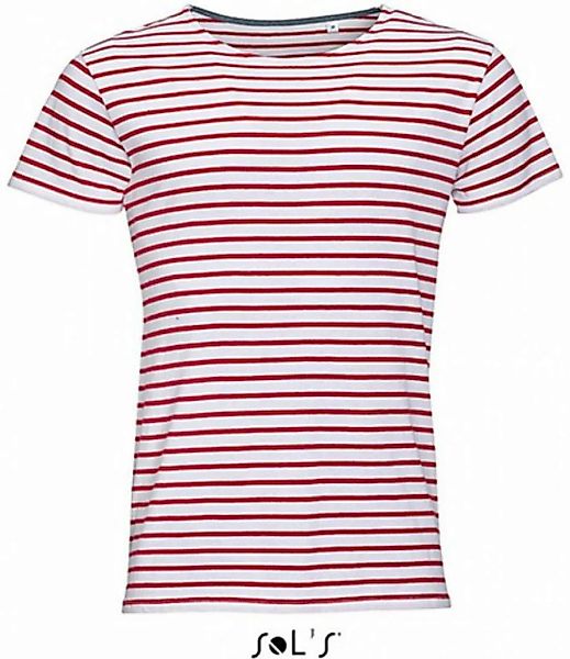 SOLS Rundhalsshirt Herren Striped T-Shirt modisch gestreift günstig online kaufen