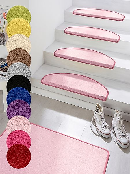 HANSE Home Stufenmatte "Fancy" halbrund 7 mm Höhe 15 Stück, Treppenmatten, günstig online kaufen
