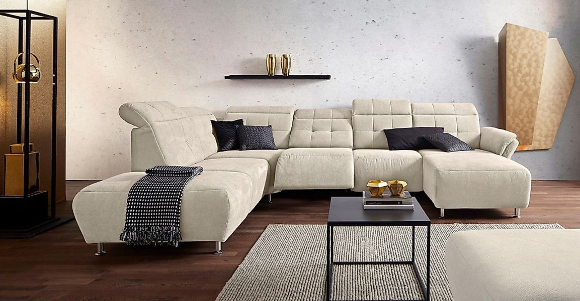 Home affaire Wohnlandschaft "Manhattan U-Form" 2 Sitze mit elektrischer Rel günstig online kaufen