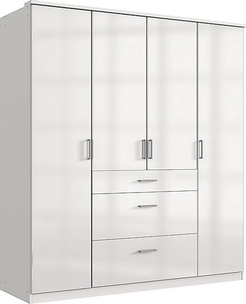 freiraum Drehtürenschrank Clack in HOCHGLANZ LACK WEISS - 179x199x58cm (BxH günstig online kaufen