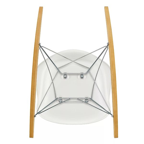 Vitra - Eames Plastic Armchair RAR Schaukelstuhl verchromt - weiß/Sitzschal günstig online kaufen