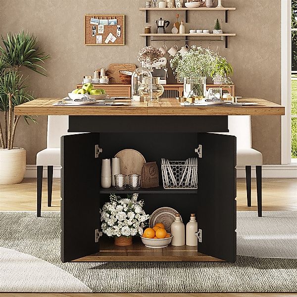 OKWISH Esstisch Ausziehbarer Küchentisch (mit kariertem günstig online kaufen