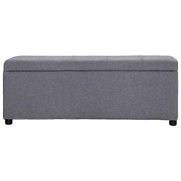 vidaXL Bank mit Staufach 116 cm Hellgrau Polyester günstig online kaufen