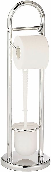 WENKO WC-Garnitur "Siena" aus Edelstahl Stand WC-Garnitur, Toilettenpapierh günstig online kaufen