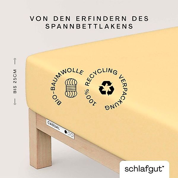 Schlafgut Spannbettlaken »CASUAL u.a. in Gr. 90x200, 140x200 oder 180x200 c günstig online kaufen