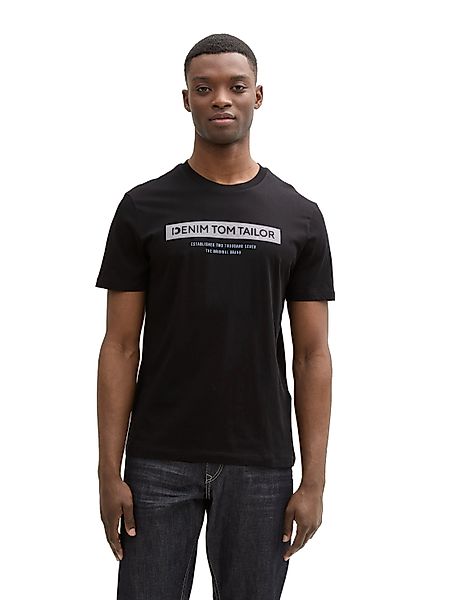 TOM TAILOR Denim T-Shirt mit verschiedenen günstig online kaufen