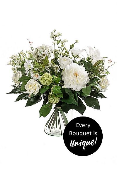 Kunstblumenstrauß, Emerald, Höhe 60 cm, Farbe: Weiß, Höhe: 60cm günstig online kaufen