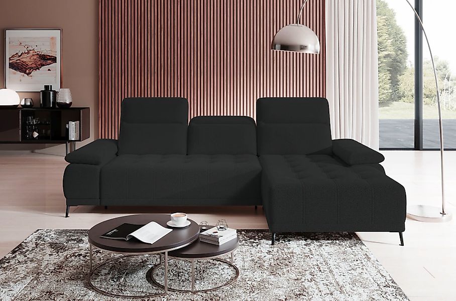 WERK2 Ecksofa "Focus-S, inkl. elektr. Sitzvorzug, manuelle Kopfteilverstell günstig online kaufen