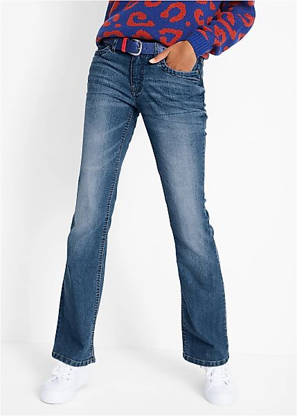 bonprix Bootcut-Jeans "Bootcut-Jeans Mid Waist, Komfort-Stretch" Mid Waist, günstig online kaufen