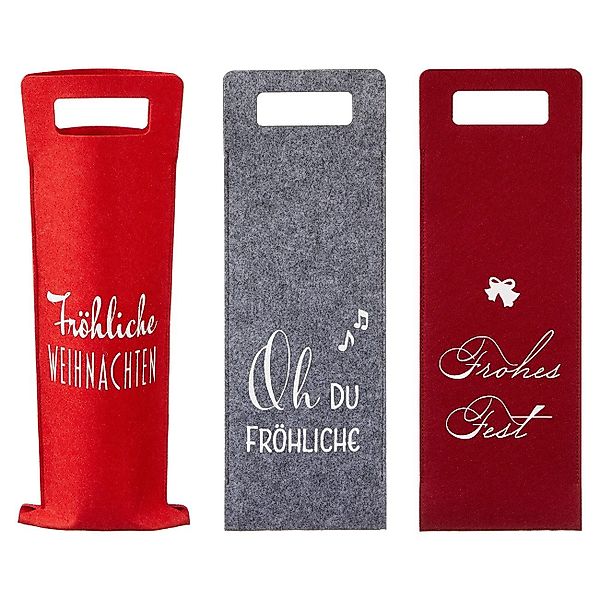 Geschenkestadl Weinflaschenhalter 6 Stück aus Filz günstig online kaufen