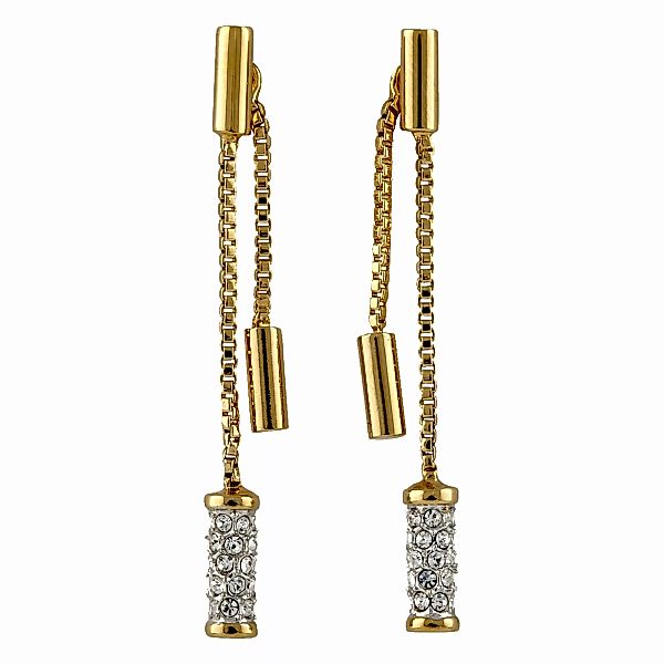 Buckley London Paar Ohrhänger "Messing vergoldet mit Kristallen" günstig online kaufen