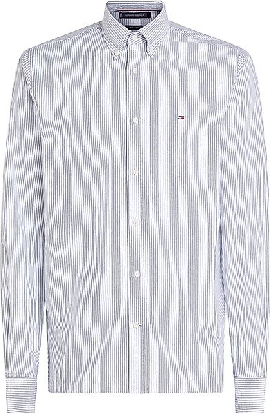 Tommy Hilfiger Oxford Hemd Streifen Hellblau - Größe XL günstig online kaufen