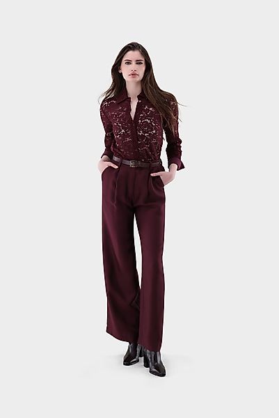 Hemdbluse mit Spitze günstig online kaufen