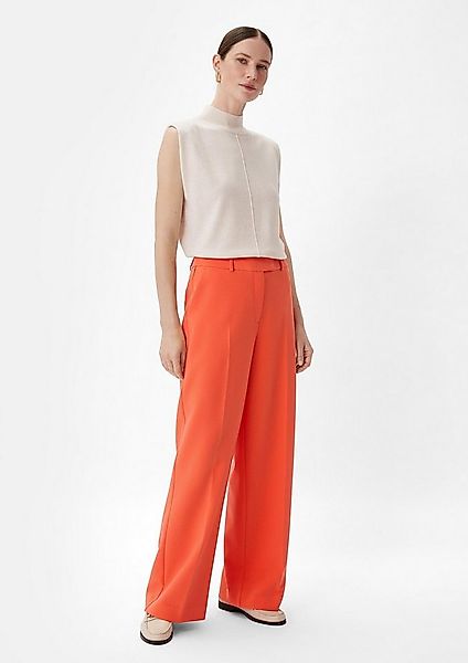 comma Chinos Hose Regular: Twill-Hose mit Wide Leg günstig online kaufen