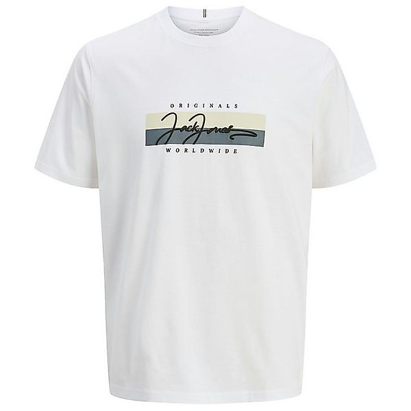 Jack & Jones Rundhalsshirt Große Größen T-Shirt weiß Logo Jack&Jones JORFRE günstig online kaufen