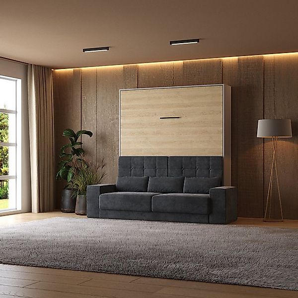 SMARTBett Schrankbett Schrankbett + SOFA Anthrazit günstig online kaufen