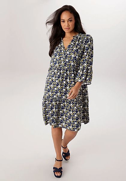 Aniston PLUS Sommerkleid mit modernem Punkte-Druck - NEUE KOLLEKTION günstig online kaufen