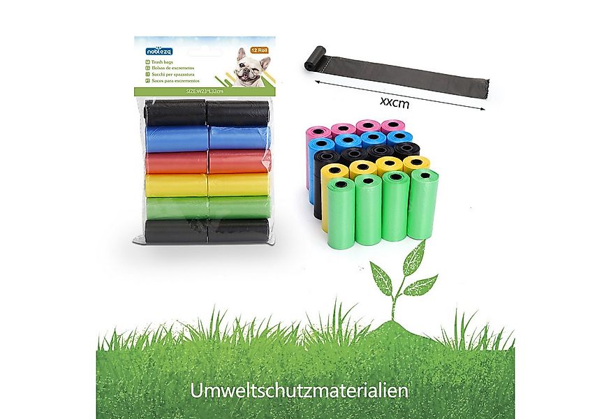 nobleza Hundetoilette 120 Rollen 1800 Stück Hundekotbeutel Haustier Große K günstig online kaufen