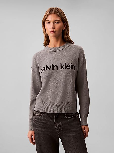 Calvin Klein Jeans Strickpullover "Cotton Graphic Pullover", Mit Rundhalsau günstig online kaufen
