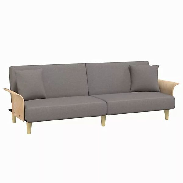 vidaXL Sofa Schlafsofa mit Armlehnen Taupe Stoff Schlafcouch Couch Sofa günstig online kaufen