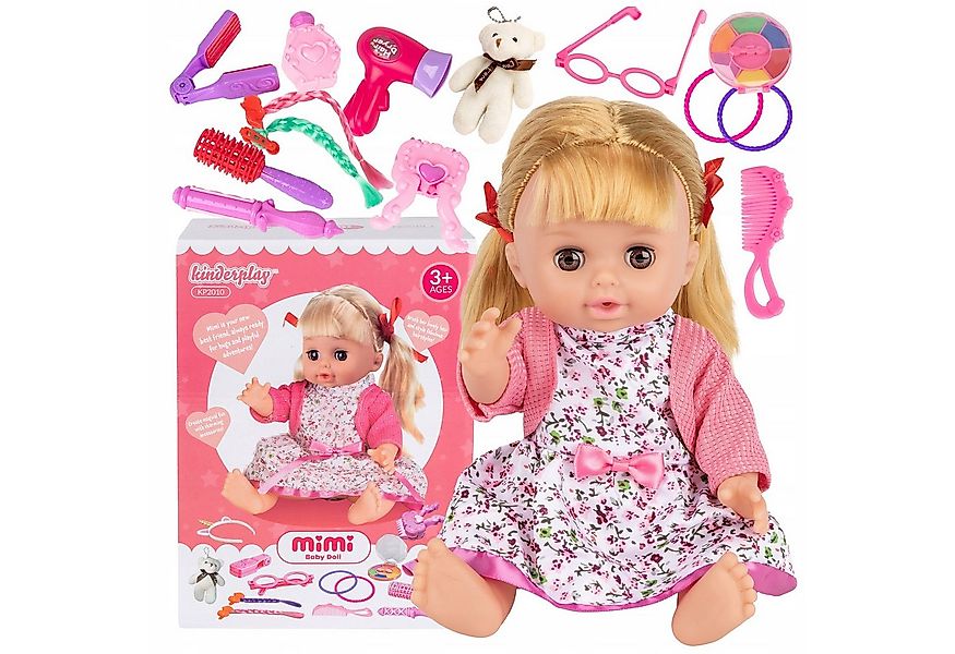 Kinderplay Dolls & Strollers Babypuppe Baby-Puppe mit Friseurset – sprechen günstig online kaufen