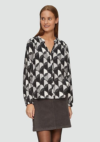 s.Oliver Langarmbluse Bluse Strukturierte Bluse aus Viskosemix günstig online kaufen