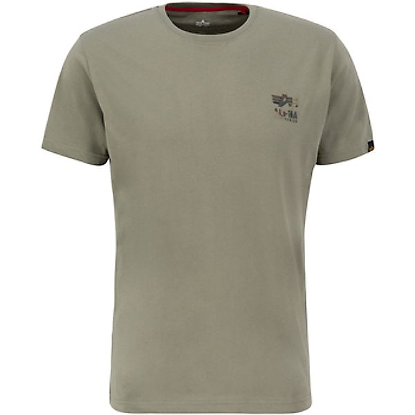 Alpha  T-Shirt Camo Logo Puff Print Back Print T - olive günstig online kaufen