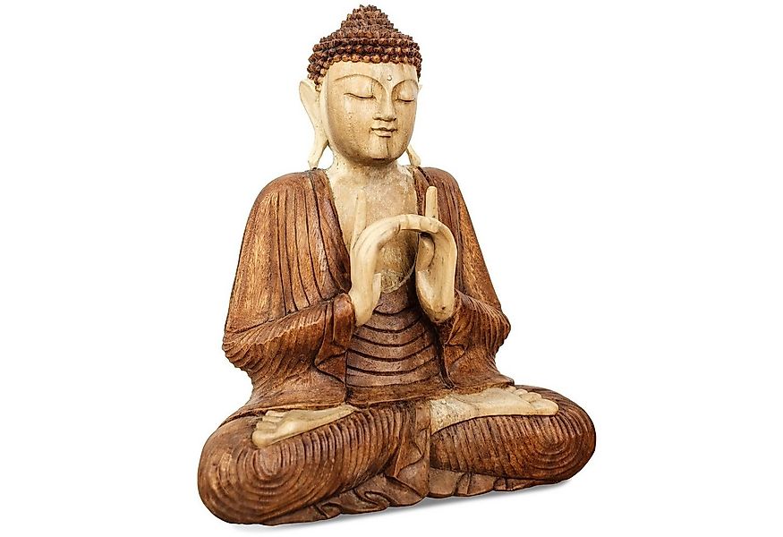 livasia Buddhafigur livasia Buddha Skulptur aus Holz, Statue (30cm/50cm Höh günstig online kaufen