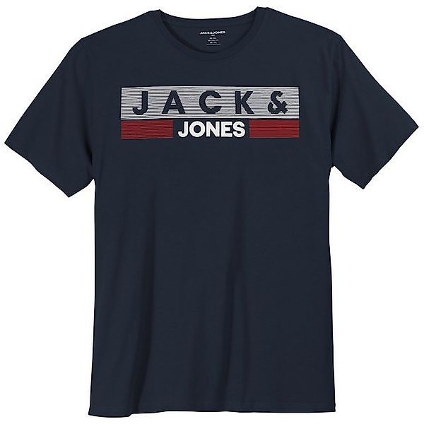 Jack & Jones Rundhalsshirt Jack&Jones Logo T-Shirt Übergröße navy JJECORP günstig online kaufen
