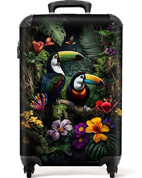 NoBoringSuitcases.com© Hartschalen-Trolley Tukan - Blumen - günstig online kaufen
