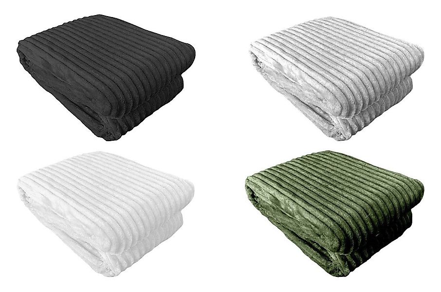 Wohndecke Kuscheldecke in Cord-Optik » Wohndecke 200x150cm, VewoTex, » Tage günstig online kaufen