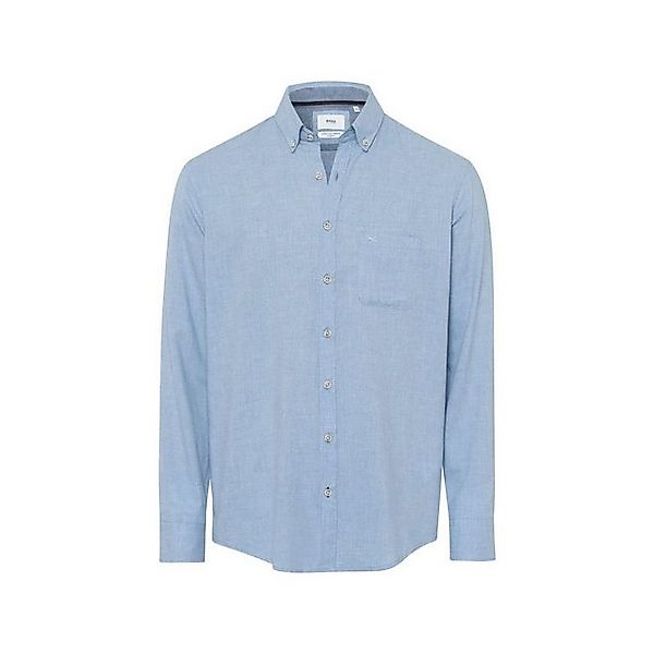 Brax Langarmhemd Langarm Freizeithemd für Herren in blau (1-tlg) günstig online kaufen