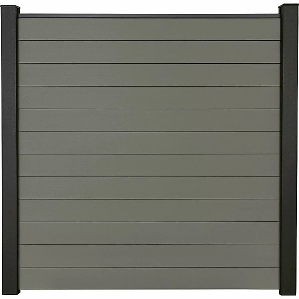 GroJa Solid Steckzaun Bausatz 180 x 180 cm Grau günstig online kaufen