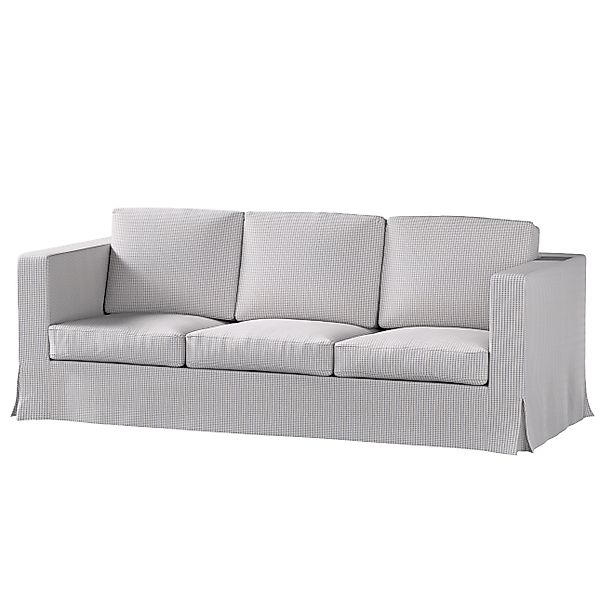 Bezug für Karlanda 3-Sitzer Sofa nicht ausklappbar, lang, beige-blau, Bezug günstig online kaufen