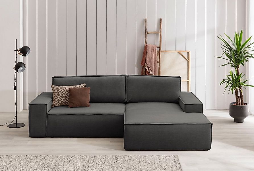 Home affaire Ecksofa SHERWOOD Schlafsofa 267 cm, L-Form, Schlaffunktion mit günstig online kaufen