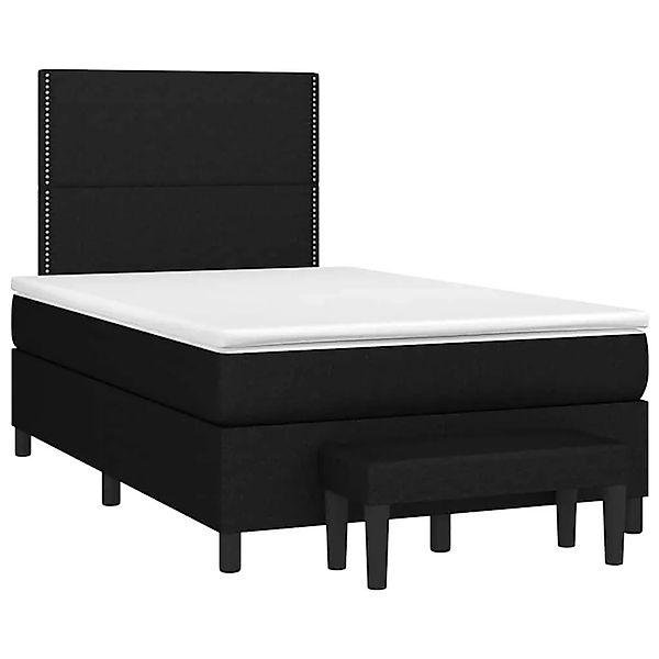 vidaXL Boxspringbett mit Matratze Schwarz 120x190 cm Stoff 3270350 günstig online kaufen