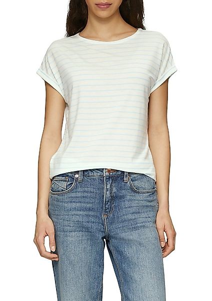 QS Kurzarmshirt mit Ärmelaufschlag günstig online kaufen