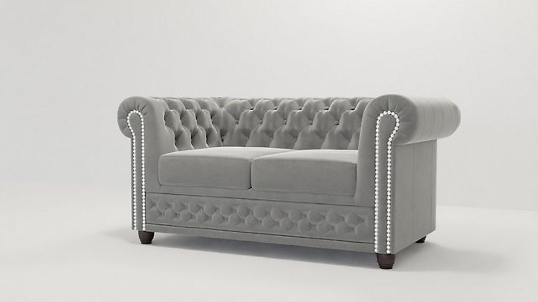 S-Style Möbel Chesterfield-Sofa Chesterfield Lena 2 sitzer mit Schlaffunkti günstig online kaufen