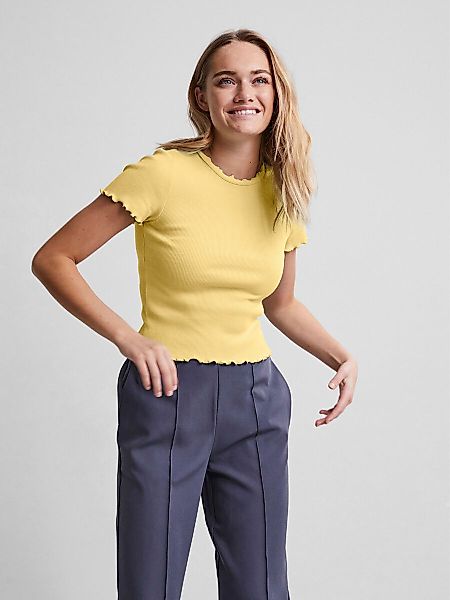 PIECES Pcomilla T-shirt Damen Gelb günstig online kaufen