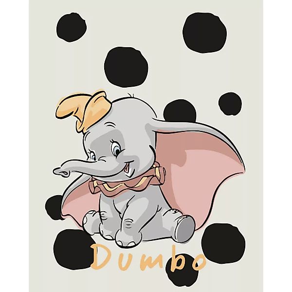 Komar Wandbild Dumbo Dots Disney B/L: ca. 40x50 cm günstig online kaufen