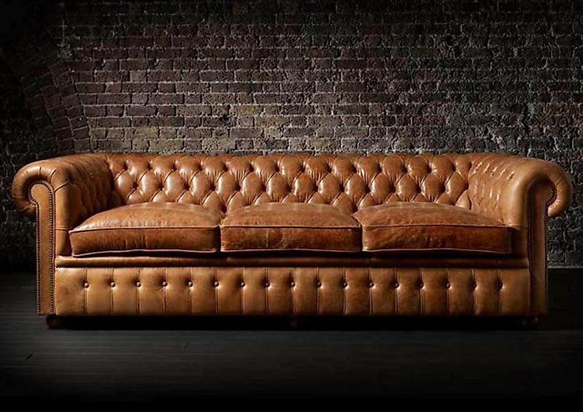 JVmoebel Chesterfield-Sofa Chesterfield Design Luxus Sofa Premium Rustikal günstig online kaufen