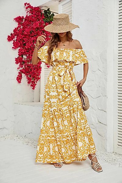 Orient Phoenix Druckkleid Kleider damen,Langes Kleid,Minikleid,A-Linien-Kle günstig online kaufen