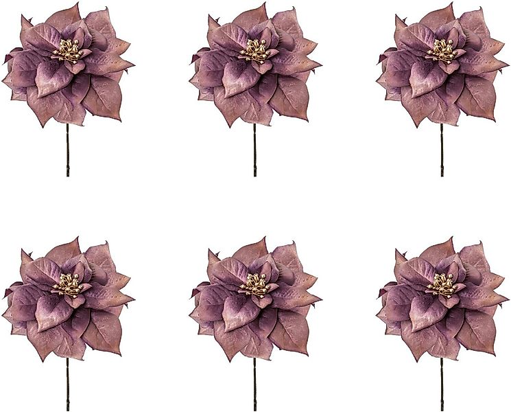 Winterliche Kunstpflanze Weihnachtsdeko Weihnachtsstern, Creativ green, Höh günstig online kaufen