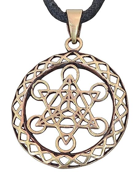 Kiss of Leather Kettenanhänger Metatrons Würfel Bronze Anhänger Symbol Enge günstig online kaufen