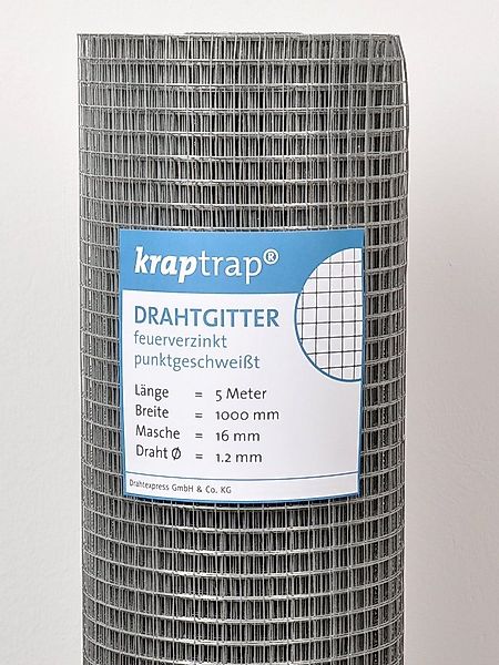 Kraptrap® Voliere Volierendraht Drahtgitter I Käfigdraht Schweißgitter I 16 günstig online kaufen